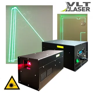 Высокоточный сверх яркий лазерный проектор разметки для работы на улице и/или больших объектов.  VLT LD Techno Pro Light +