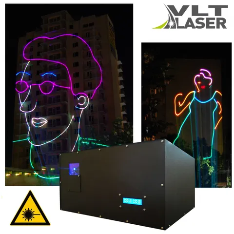 VLT RGB 17 000 Pro Termo — all-weather advertising laser projector