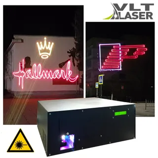 Всепогодный лазерный проектор для рекламы VLT RGB 6 000 Pro Termo