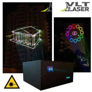 Всепогодный лазерный проектор для рекламы VLT RGB 9 000 Pro Termo