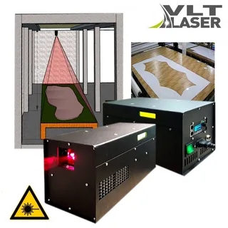 Профессиональный лазерный проектор для разметки натяжных потолков. Разметка лазером рулонных материалов.  VLT LD Techno Pro 2Cut