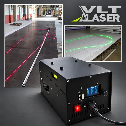 VLT LD Techno Pro 2Cut — laser projector for stretch ceiling membranes, fabrics and roll materials