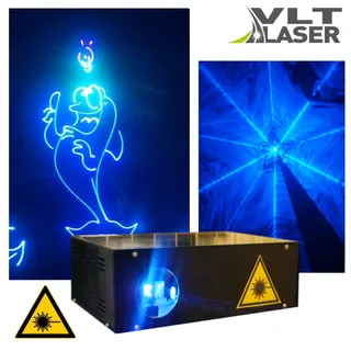 Бюджетный лазерный проектор для шоу на лазерно-диодных блоках VLT LD 3 200 Blue Show