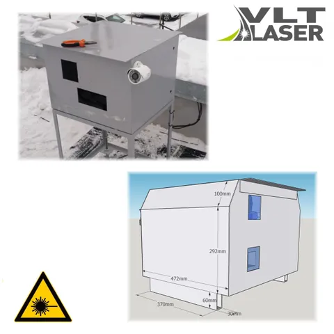 Anti-vandal enclosure for laser projectors