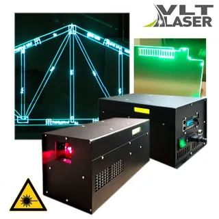 Профессиональный разметочный лазерный проектор, яркий технический лазерный проектор.  VLT LD Techno Pro